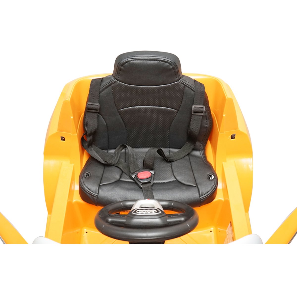 Masinuta electrica cu baterie 6V/7Ah si telecomanda pentru copii JJ2066 Audi Q8 galben cu scaun piele